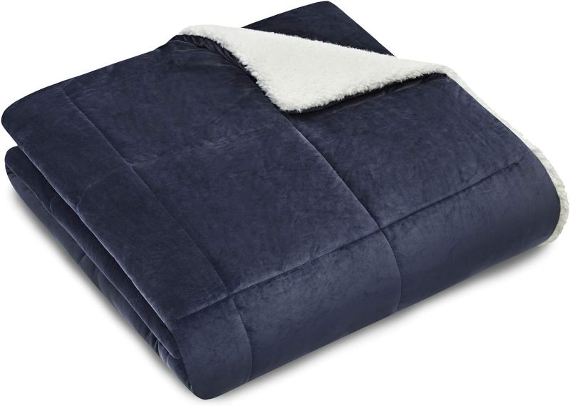 Photo 3 of (READ NOTES) UGG 00520 Blissful King Comforter Set Reversible Comforter and Pillow Shams Machine Washable Soft Cozy Bedding King Size Blanket Set for Bedroom Accents, King/California King, Imperial King Blue