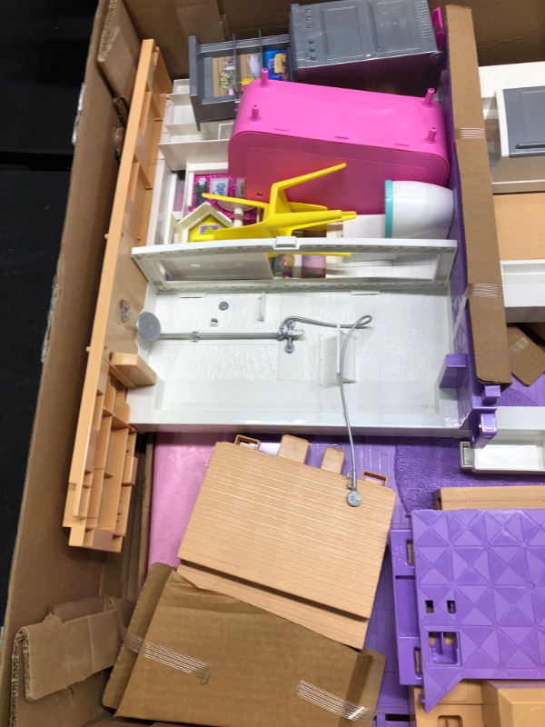 Photo 7 of Barbie Dreamhouse Doll House Playset Barbie House with 75+ Accesssories Wheelchair Accessible Elevator Pool, Slide and Furniture