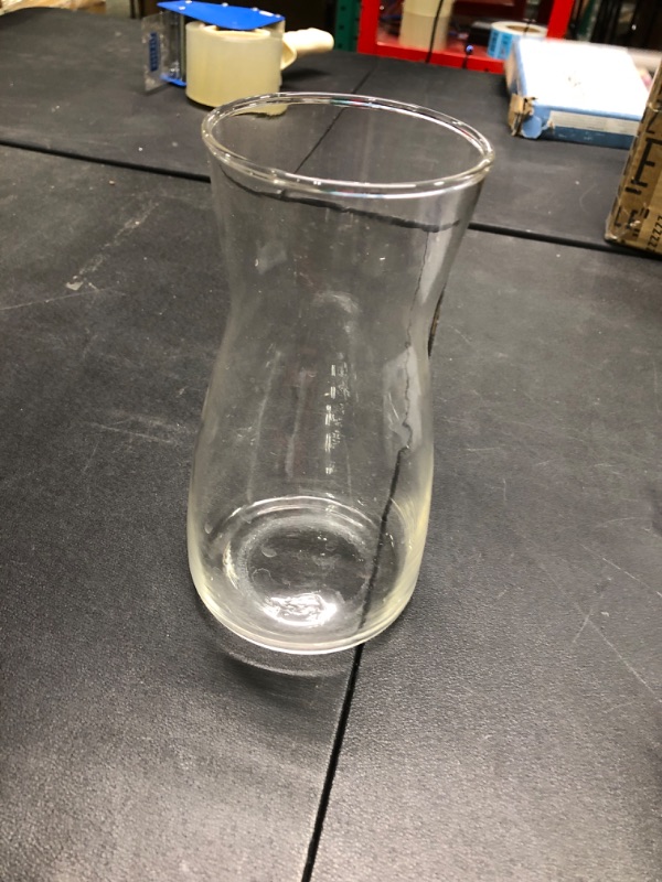 Photo 1 of 8 inch Clear Glass Flower Vases for Centerpiece Table Home Indoor Desk Decor,Ins Modern Boho Style Vase for Wedding Housewarming Gift White