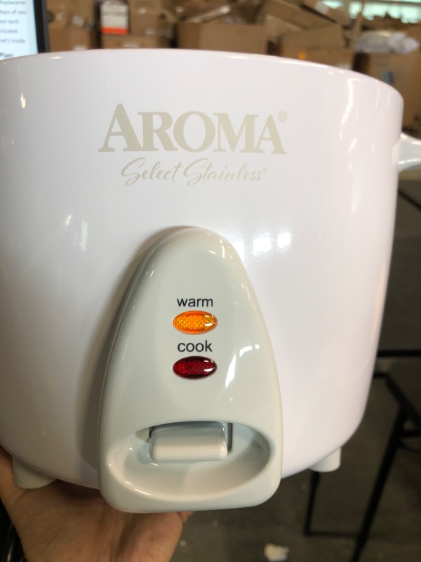 Photo 1 of Aroma Housewares Select Stainless Rice Cooker & Warmer with Uncoated Inner Pot, 14-Cup(cooked) / 3Qt, ARC-757SG 14-Cup(cooked) / 3Qt. Rice Cooker