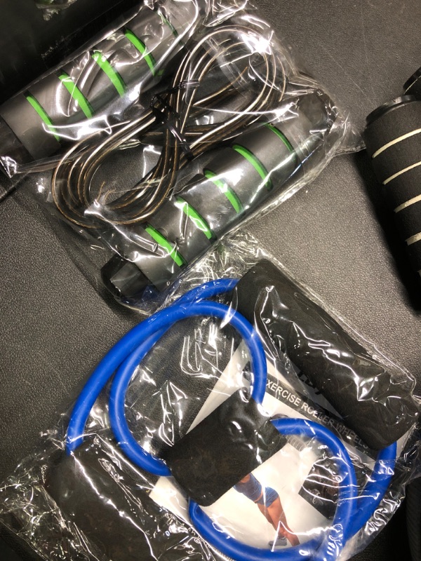 Photo 1 of Ab Roller Wheel, 10-In-1 Ab Exercise Wheels Kit with Resistance Bands, Knee Mat, Jump Rope, Push-Up Bar - Home Gym Equipment for Men Women Core Strength & Abdominal Exercise Black