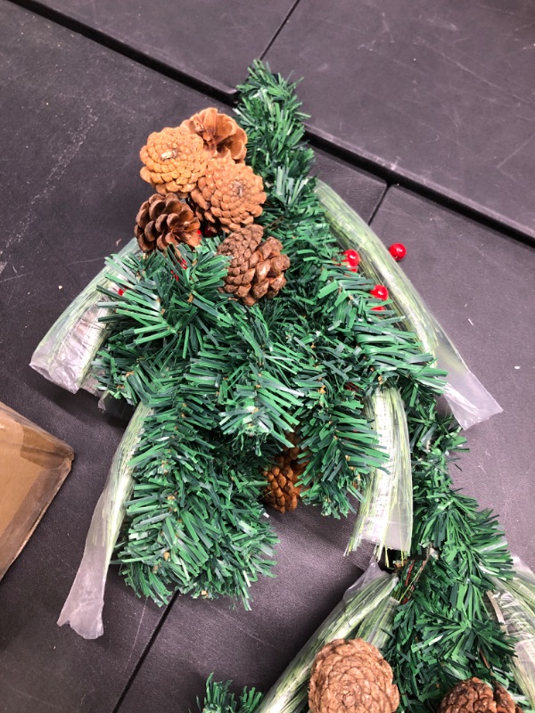 Photo 1 of 2 Pack Christmas Tree,3FT Artificial Christmas Entrance Tree with Ornaments and Lights Battery Oprated,Mini Xmas Trees for Front Door,Pathway, Tabletop, Entryway, Entrance Christmas Decorations