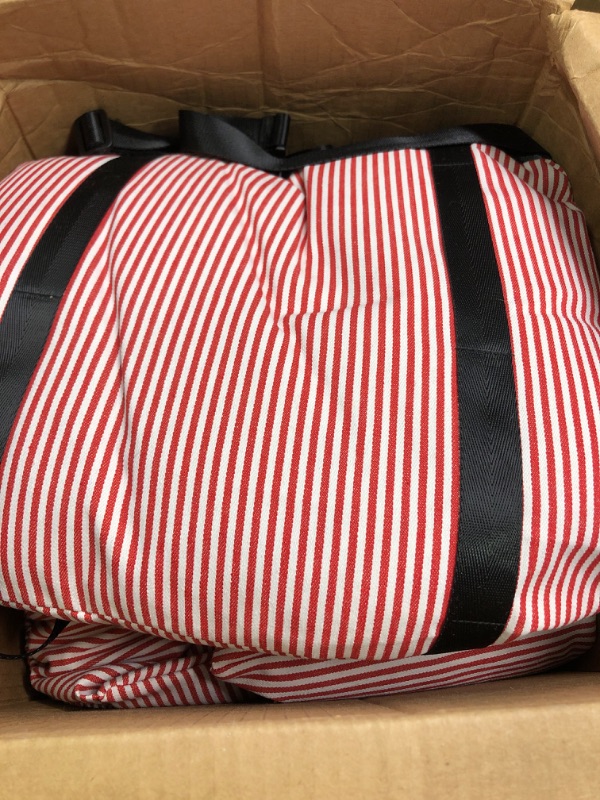 Photo 1 of BLOBLO Dog Car Seat Pet Booster Seat Pet Travel Safety Car Seat Dog Bed for Car with Storage Pocket Red Stripe