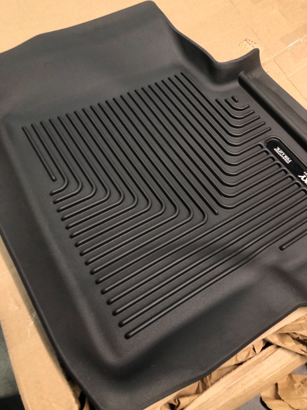 Photo 2 of Husky Liners Weatherbeater Series | Front Floor Liners - Black | 18331 | Fits 2009-2014 Ford F-150 SuperCrew/SuperCab/Standard Cab w/o Manual Transfer Case Shifter Single