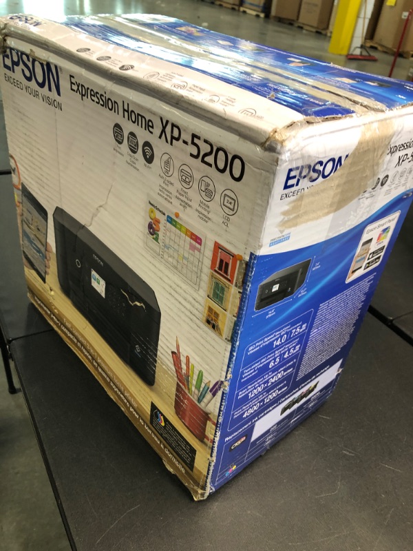 Photo 4 of Epson Expression Home XP-5200 Wireless Color All-in-One Printer with Scan, Copy, Automatic 2-Sided Printing, Borderless Photos, 150-Sheet Paper Tray and 2.4" Color Display