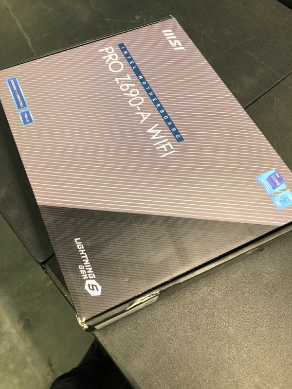 Photo 4 of MSI PRO Z790-A WiFi ProSeries Motherboard (Supports 12th/13th Gen Intel Processors, LGA 1700, DDR5, PCIe 5.0, M.2, 2.5Gbps LAN, USB 3.2 Gen2, Wi-Fi 6E, ATX) ATX PRO Z790-A WIFI
Opened for pictures