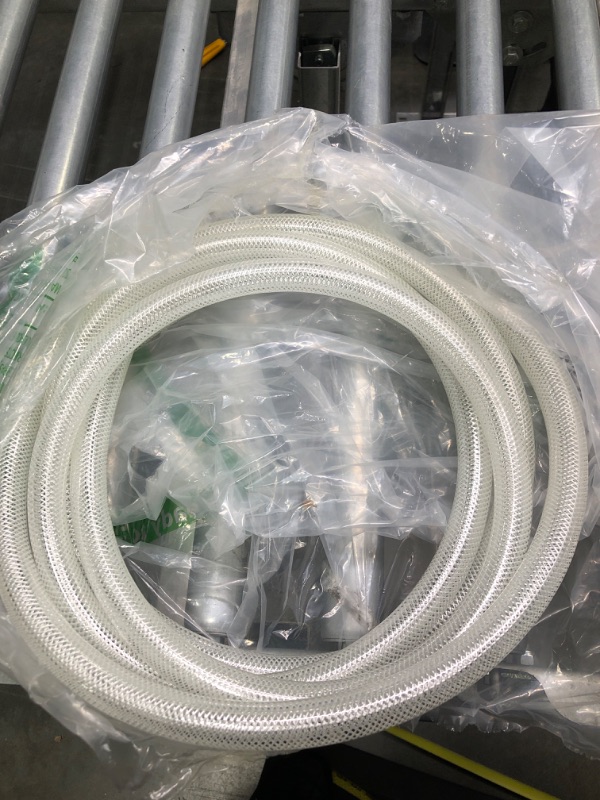 Photo 2 of 3/4" ID x 10 Ft High Pressure Braided Clear PVC Vinyl Tubing Flexible Vinyl Tube, Heavy Duty Reinforced Vinyl Hose Tubing, BPA Free and Non Toxic