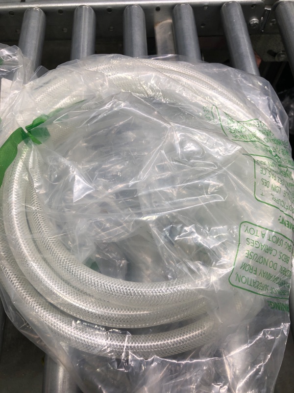 Photo 3 of 3/4" ID x 10 Ft High Pressure Braided Clear PVC Vinyl Tubing Flexible Vinyl Tube, Heavy Duty Reinforced Vinyl Hose Tubing, BPA Free and Non Toxic