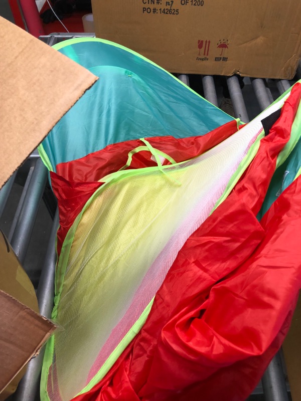 Photo 1 of Children’s 5pc Pop Up Play Tent with Ball Pit & Crawl Tunnel – Pretend Playhouse for Kids, Toddlers, Boys, Girls, Indoors & Outdoors – Target Game with 4 Dart Balls – with Carry Case