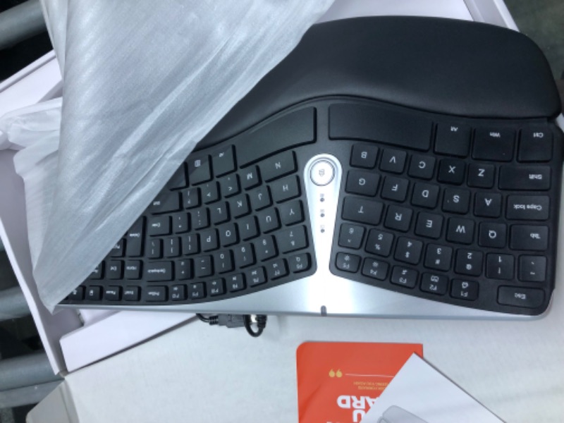 Photo 4 of Nulea Ergonomic Keyboard, Wired Split Keyboard with Pillowed Wrist and Palm Support, Featuring Dual USB Ports, Natural Typing Keyboard for Carpal Tunnel, Compatible with Windows/Mac