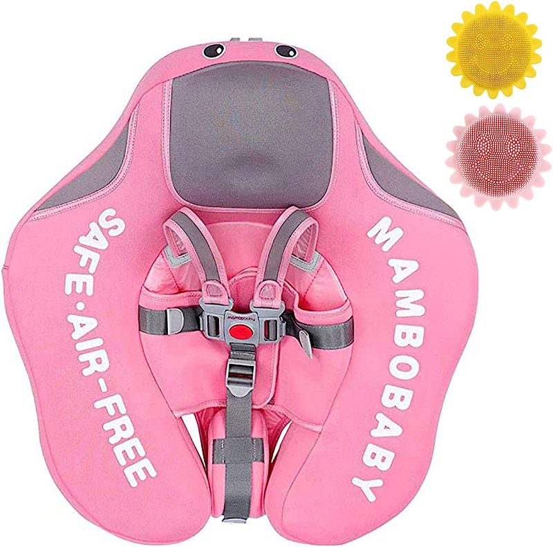 Photo 1 of Baby Pool Float with Canopy UPF 50+, Non Inflatable Mambobaby Float, Baby Floaties for Infants Swimming Training, No Flip Over Baby Swimming Float