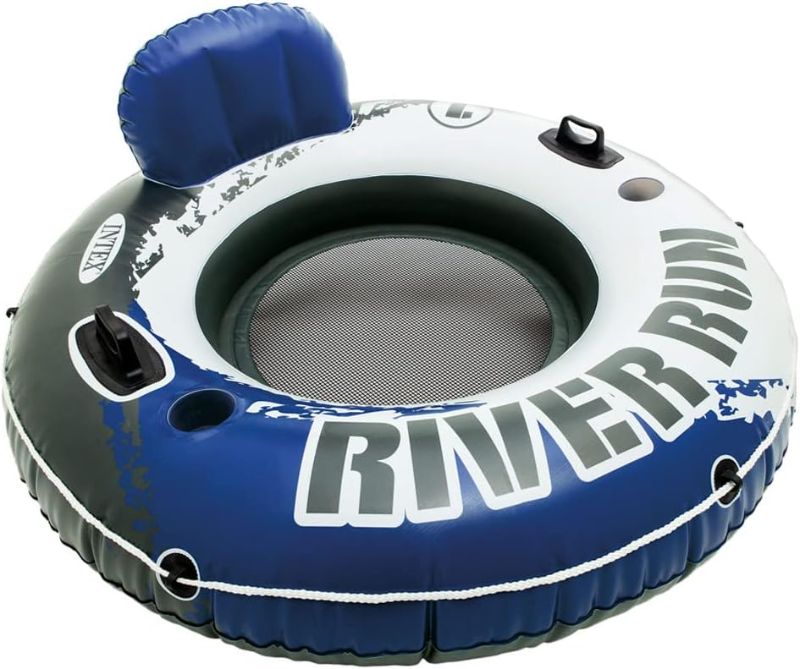 Photo 1 of Intex River Run I Sport Lounge, Inflatable Water Float, 53" Diameter & Aqua River Run 1 Fire Edition Sport Lounge, Inflatable Water Float, 53" Diameter 1-Person Sport Lounge + Sport Lounge