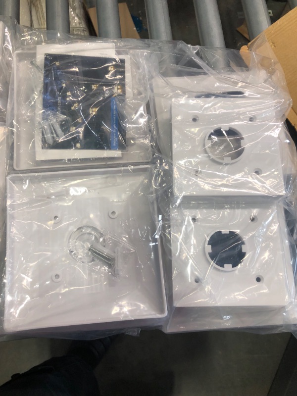 Photo 1 of VOLISUN Solar Post Cap Lights,4Pack Outdoor Fence Post Cap Lights,Vinyl Fence Post Solar Lights White/Black Solar Powered Deck Post Lights for Dock Waterproof 2 Color Modes,4x4/6x6 Wooden/Vinyl Posts White 4