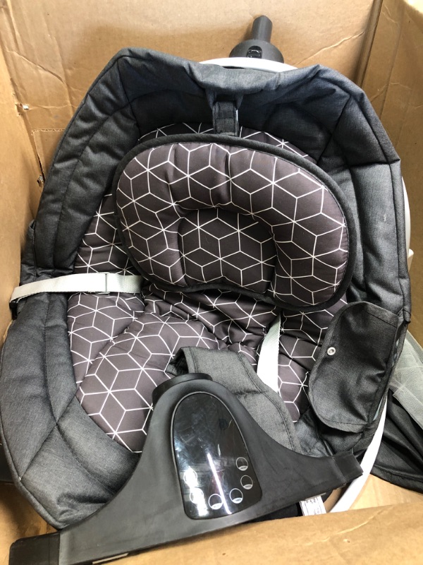 Photo 3 of Napei Baby Swings for Infants,Bluetooth Baby Bouncer,Electric Portable Baby Swing for Newborn with 5 Speed & Music Speaker,Touch Screen/Remote Control Baby Rocker with 5 Point Harness for 5-20 lb