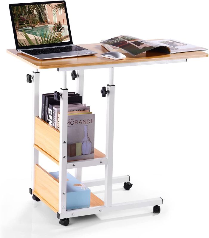 Photo 1 of 
Urban Deco Home Office Desk with Drawer Standing Desk Adjustable Height, Moveable Computer Stand with 4 Wheels & Plastic Drawers Corner Desks for Home...
Color:Wood Color