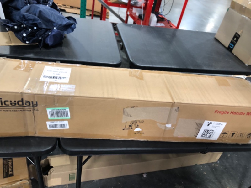 Photo 1 of Niceday Hydraulic Squat Machine Exercise Equipment with LCD Monitor, Rowing Machine for Indoor Workout, 220 LBS Loading Capacity Home