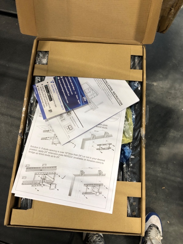 Photo 1 of Mounting Dream UL Listed TV Wall Mount for Most 32-55 inch TV, Some up to 65 inch, Full Motion TV Mount with Articulating Dual Arms, Max VESA 400x400mm, 99 lbs, Fits 16 inch Studs, MD2380