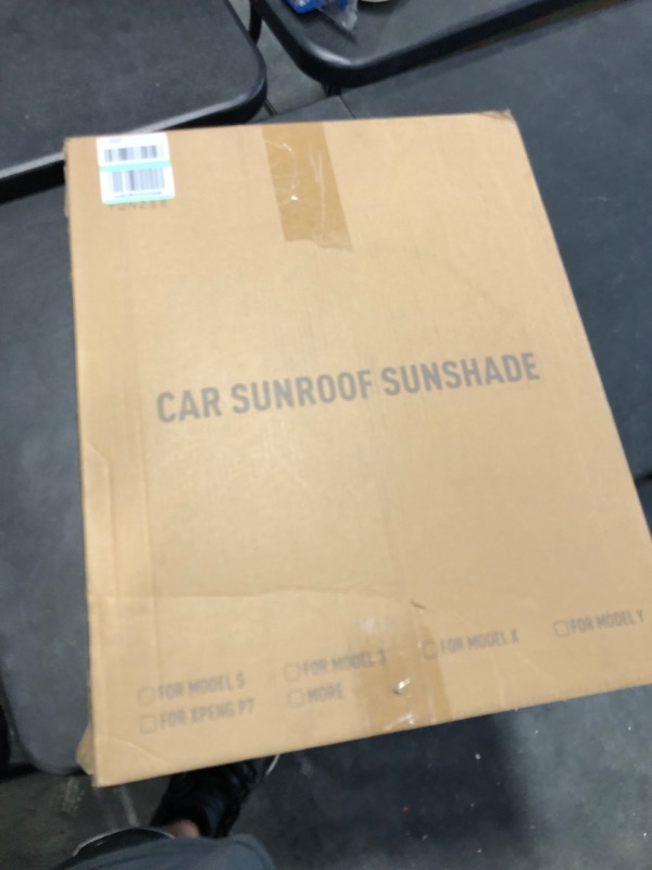 Photo 2 of YONZEE Roof Sunshade for Tesla Model 3, Roof Skylight Glass Sun Shade Won't Sag Foldable Sun Protection Heat Insulation Cover Sun Blocking Roof Shade for Model 3 Accessories 2020-2023