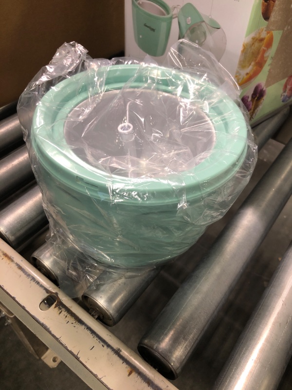 Photo 1 of Americana EIM-1400M 1.5 Qt Freezer Bowl Automatic Easy Homemade Electric Ice Cream Maker, Ingredient Chute, On/Off Switch, No Salt Needed, Creamy Ice Cream, Gelato, Frozen Yogurt, Sorbet, Recipe Book Motor 1.5 Quart Mint