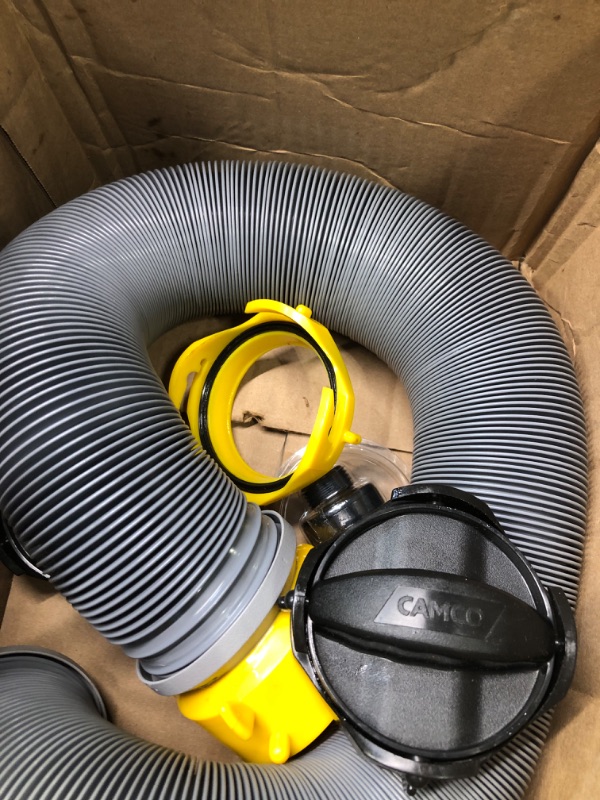 Photo 4 of Camco 39666 Deluxe 20' Sewer Hose Kit with Swivel Fittings and Wye Connector - Ready To Use Kit Complete with Sewer Wye and Elbow Fittings, Hoses, and Storage Caps 20' Sewer Hose Kit with Wye Connector