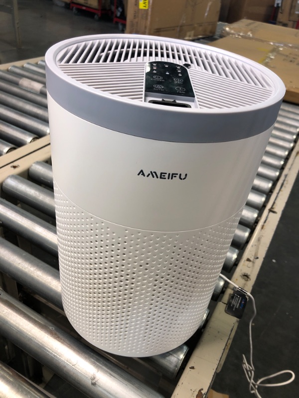 Photo 3 of Air Purifiers for Home Large Room up to 1350ft², AMEIFU Upgrade Large Size H13 Hepa Bedroom Air Purifier for Wildfire,Pets Dander with 3 Fan Speeds, Filter Replacement Reminder, Aromatherapy Function White