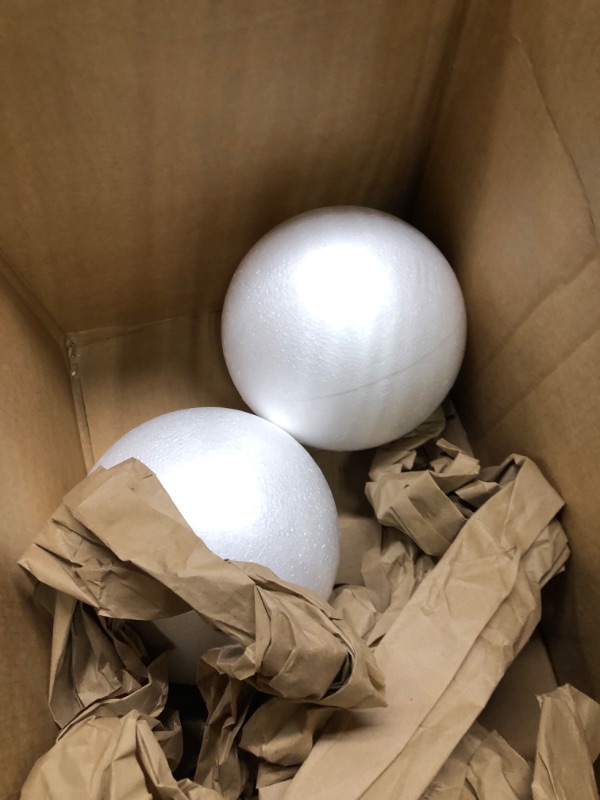 Photo 2 of 2PCS 7.9 Inch White Foam Balls Polystyrene Craft Balls Foam Balls for Art, Craft, Household, School Projects and Christmas Easter Party Decorations
