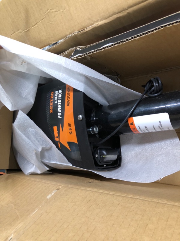Photo 1 of BEETRO 4000 lbs Electric Trailer Jack, Power Tongue A-Frame Jack for Travel, Trailer, Camper, RV, 22" Lift, 12V DC, Black