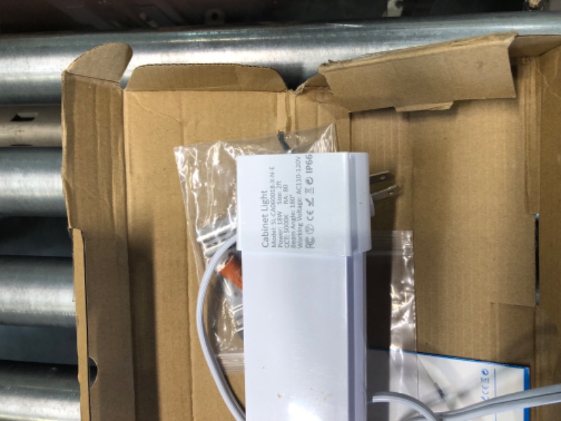 Photo 1 of 5000K LED Ceiling Light Fixture 2Ft with Plug,Triproof LED Tube Light Cabinet Light,18W Linkable Ceiling Light, Closet Light for Garage Kitchen...