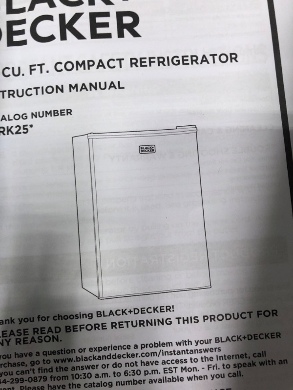 Photo 3 of BLACK+DECKER 2.5 cu. ft. Mini Fridge in Silver---SMALL DENT 