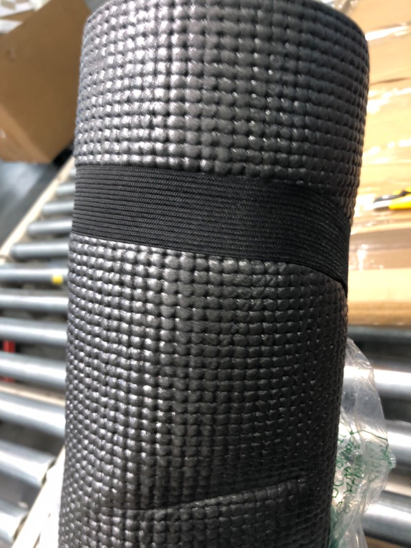 Photo 1 of BalanceFrom All Purpose 1/4-Inch High Density Anti-Tear Exercise Yoga Mat with Carrying Strap and Yoga Blocks Black Mat Only
