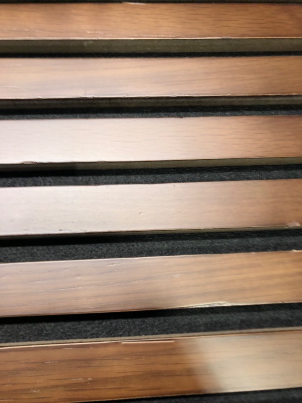 Photo 6 of Acoustic Slat Wood Soundproof Wall Panels with Foam 2PCS Walnut 43.3IN Height walnut 2 PANELS