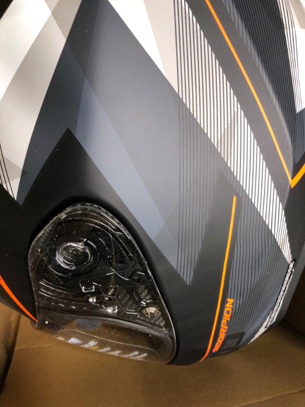 Photo 1 of ScorpionEXO R420 Full Face Polycarbonate Street Motorcycle Helmet Bluetooth Ready Speaker Pockets DOT SNELL Approved Adult Medium Full-face-helmet-style Orange