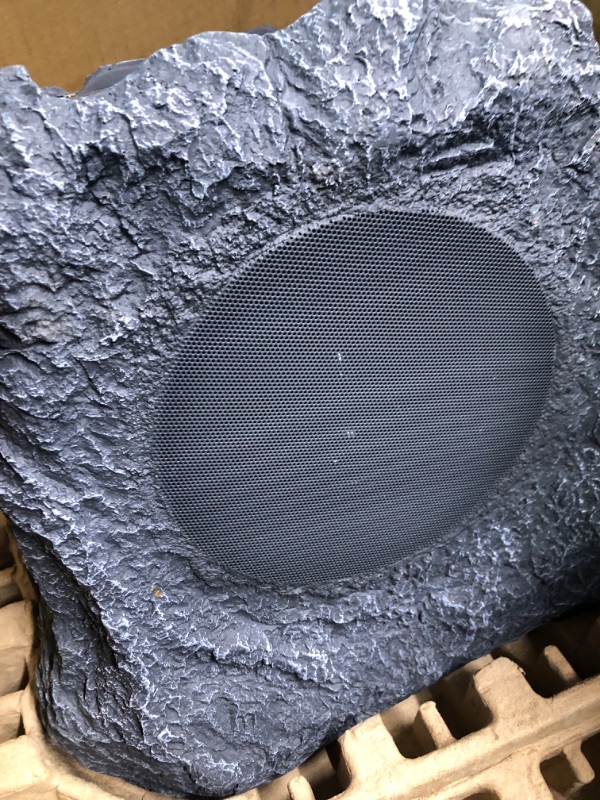 Photo 1 of Innovative Technology Outdoor Rock Speaker Pair - Wireless Bluetooth Speakers for Garden, Patio, Waterproof, Built for all Seasons & Solar Powered with Rechargeable Battery, Music Streaming - Charcoal