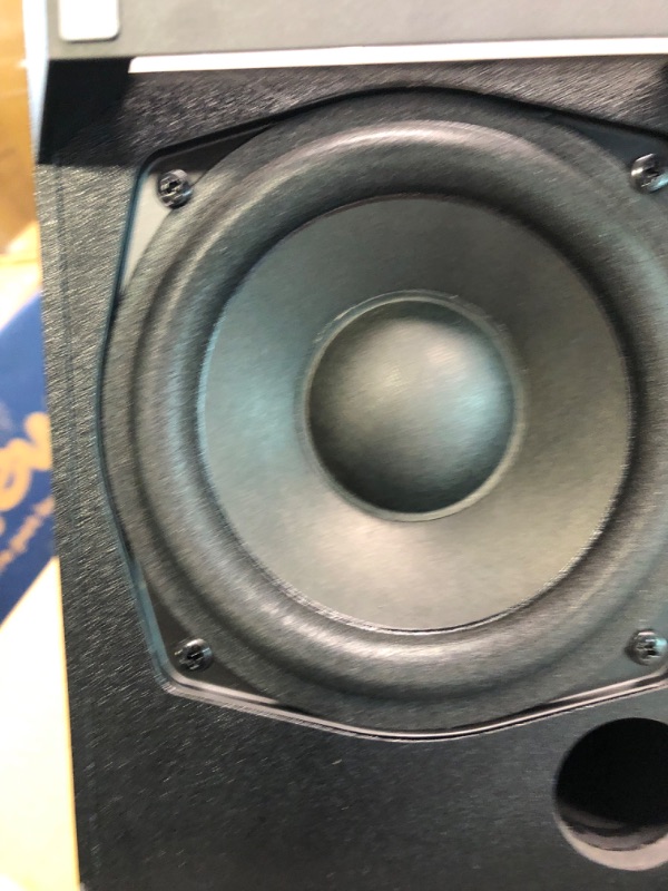 Photo 7 of ***Subwoofer shows signs of damage*** Edifier G1500 MAX Bluetooth Computer Speakers System, 60W Hecate Gaming Speakers with Subwoofer Line Out, RGB Light, Bluetooth 5.3, USB, Type-C, 3.5mm AUX Input, Black Black G1500 MAX 2.1 Gaming Speakers