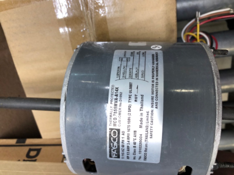 Photo 5 of [D1092 FASCO Motor OEM Mania] D1092 FASCO Produced Motor (7184-0156, 7184-0432, 1468-3069) for RV with a Capacitor - AC Motor 1/3 HP, 115 Volts, 1675 RPM, 2 Speed, 3.4 Amps, Double Shaft