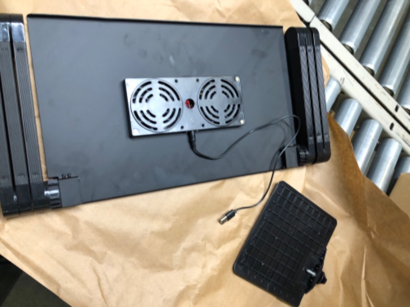 Photo 1 of Laptop Table, Adjustable Laptop Bed Table, Laptop Computer Stand, Portable Laptop Workstation Notebook Stand Reading Holder with 2 CPU Cooling Fans and Mouse Pad in Bed Couch Sofa Office (New-version)