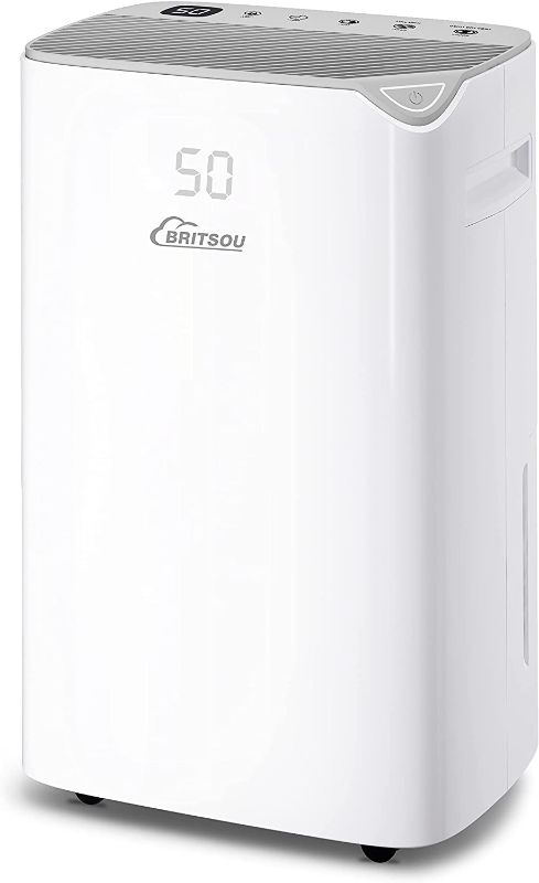 Photo 1 of Dehumidifier 3500 Sq. Ft 50 Pint BRITSOU Dehumidifiers for Home Basements Bedroom | Quiet Dehumidifier for Medium to Large Room with Drain Hose | Dry Clothes Mode | Intelligent Humidity Control with Auto Shut Off
