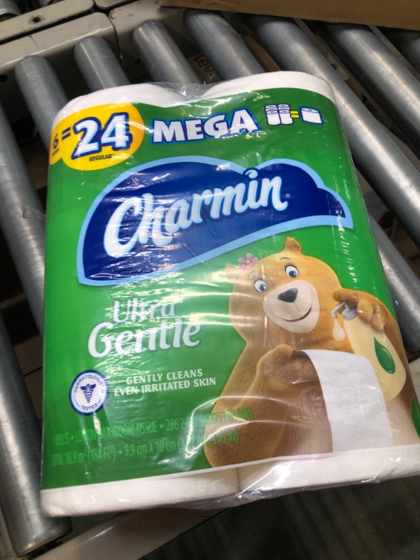 Photo 3 of Charmin Ultra Gentle Lotion Bathroom Tissue, Mega Rolls, 2-Ply - 6 rolls 3 pack