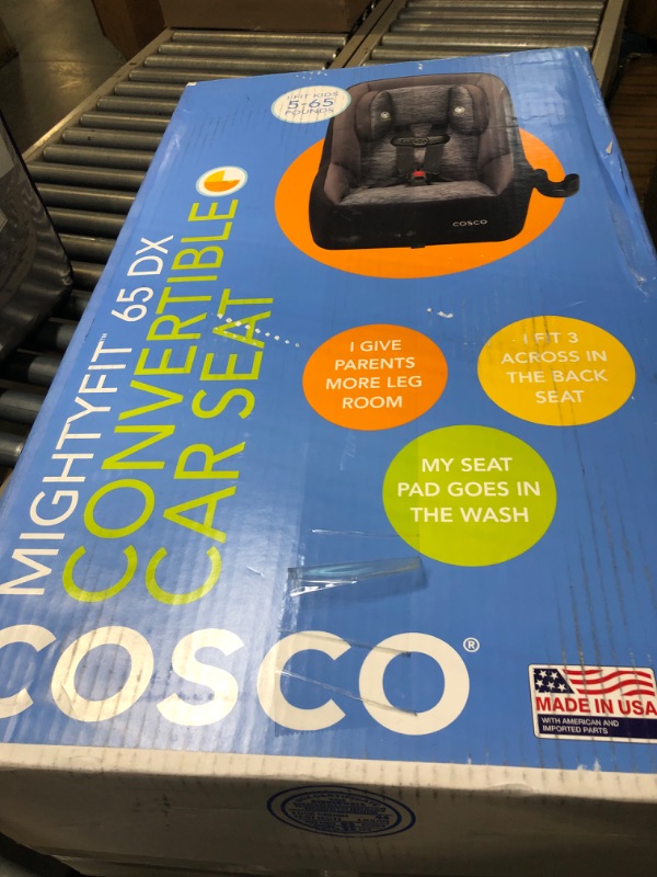 Photo 1 of Cosco Mighty Fit 65 DX Convertible Car Seat (Heather Onyx Gray)