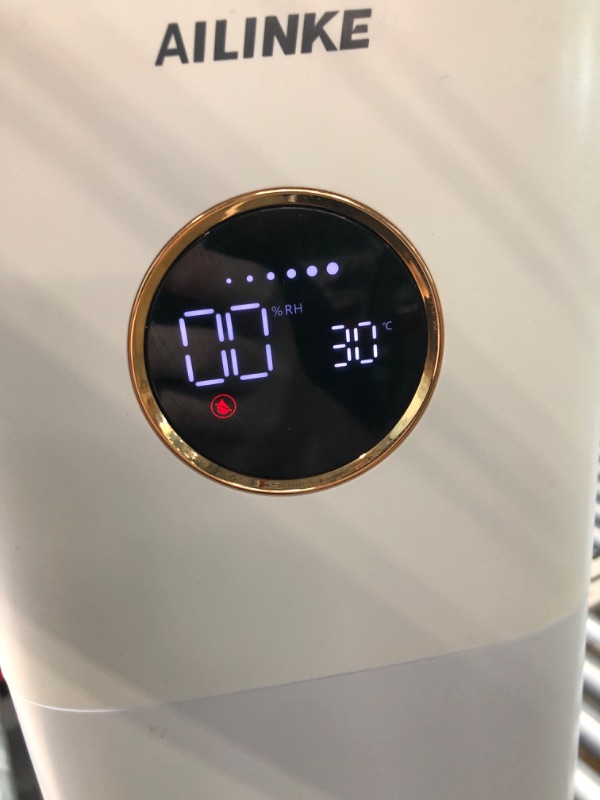 Photo 1 of AILINKE Humidifiers for Bedroom Large Room, 3.4Gal/13L Large Room Floor Humidifiers for Home, Top Fill, Humidistat, Quiet, Aroma Box, Easy to Clean, White
