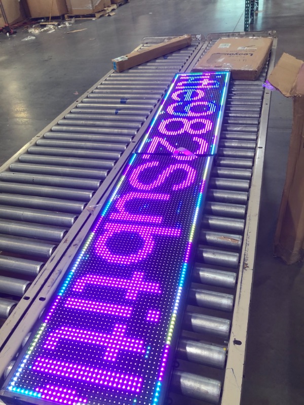 Photo 4 of CX P10 RGB LED Sign Display 77’’x14’’ Indoor Full Color Scrolling LED Sign with WiFi Control Programmable LED Sign for Business Advertising - LED Sign Board