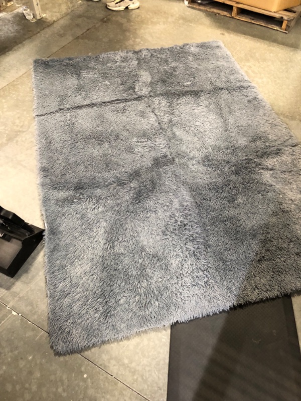 Photo 1 of 2 pack grey faux fur rugs 7 ft x 5ft