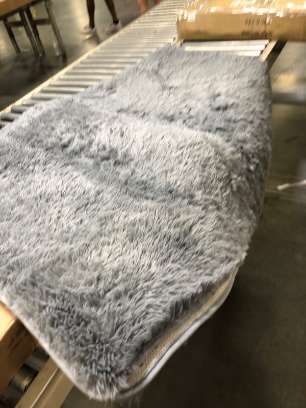 Photo 2 of 2 pack grey faux fur rugs 7 ft x 5ft