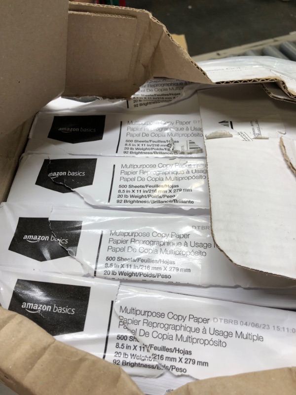 Photo 2 of Amazon Basics Multipurpose Copy Printer Paper, 8.5 x 11 Inch 20Lb Paper - 10 Ream Case (5,000 Sheets), 92 GE Bright White 10 Reams | 5000 Sheets Multipurpose (8.5x11) Paper