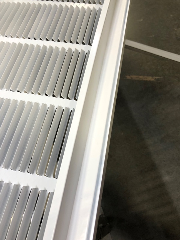 Photo 3 of 30" X 18" Steel Return Air Filter Grille for 1" Filter - Easy Plastic Tabs for Removable Face/Door - HVAC DUCT COVER - Flat Stamped Face -White [Outer Dimensions: 31.75w X 19.75h] White 30 X 18