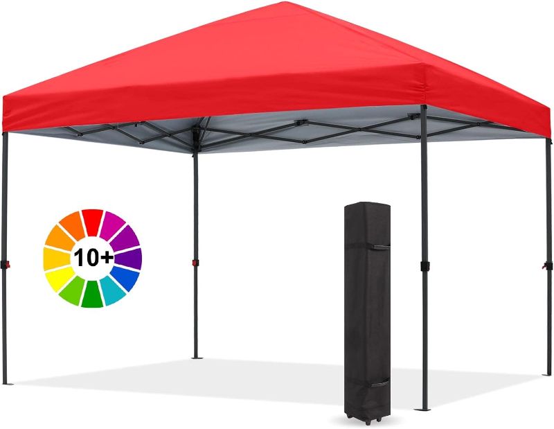 Photo 1 of ABCCANOPY Durable Easy Pop up Canopy Tent 10x10, Red red 10x10 basic Canopy Tent