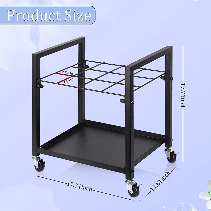 Photo 1 of Cathyeen Blueprint Storage Rack Blueprint Holder Metal Blueprint Storage Cart with Wheels 12 Slots Roll File Holder for Home Office School to Storage Blueprint Poster Architectural (Black 12 Slots)