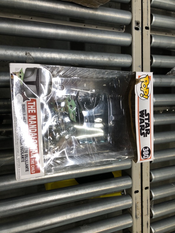 Photo 1 of Pop! Star Wars: The Mandalorian - 10 Inch Chrome Mandalorian with The Child Vinyl Action Figure Funko