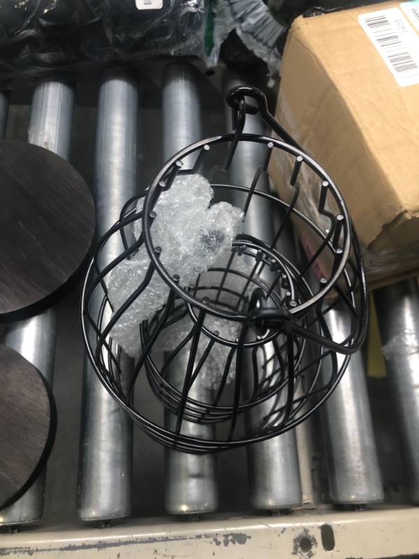 Photo 3 of Wire Metal Cloche Set of 2, Decorative Candle Holder Cage Lanterns for Table and Farmhouse Decor Black