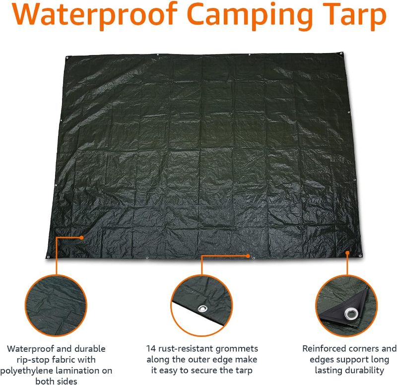 Photo 1 of Amazon Basics Waterproof Camping Tarp